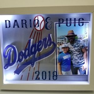 Los Angeles Dodgers Shadow Box with LED Lights